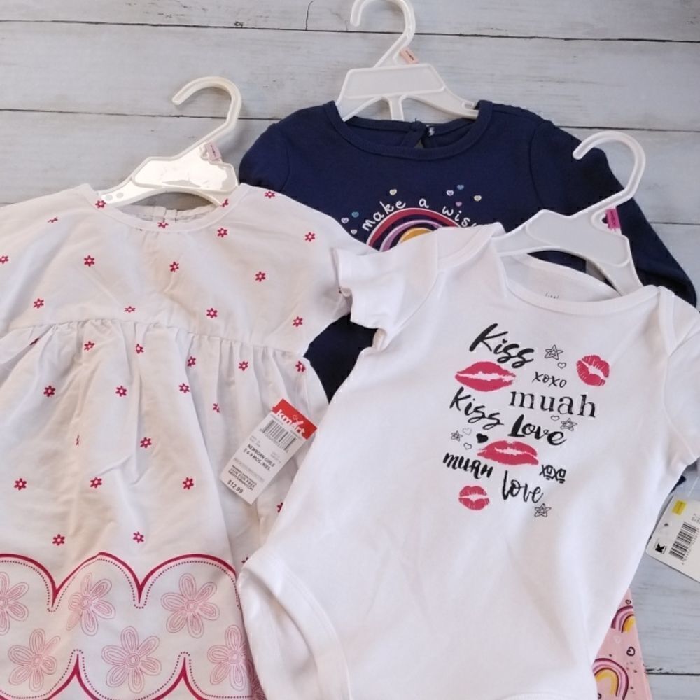 Baby Girl Clothing Outfit Bodysuit  Dress Bundle Size 6-9 Month
